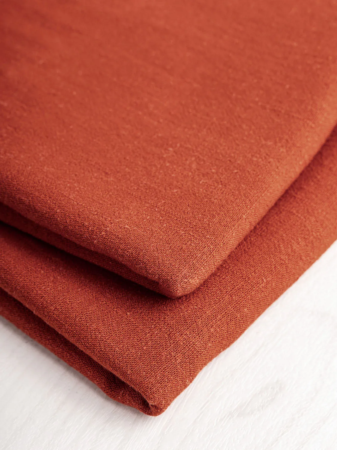 Textured Viscose Linen - Rust - Swatch