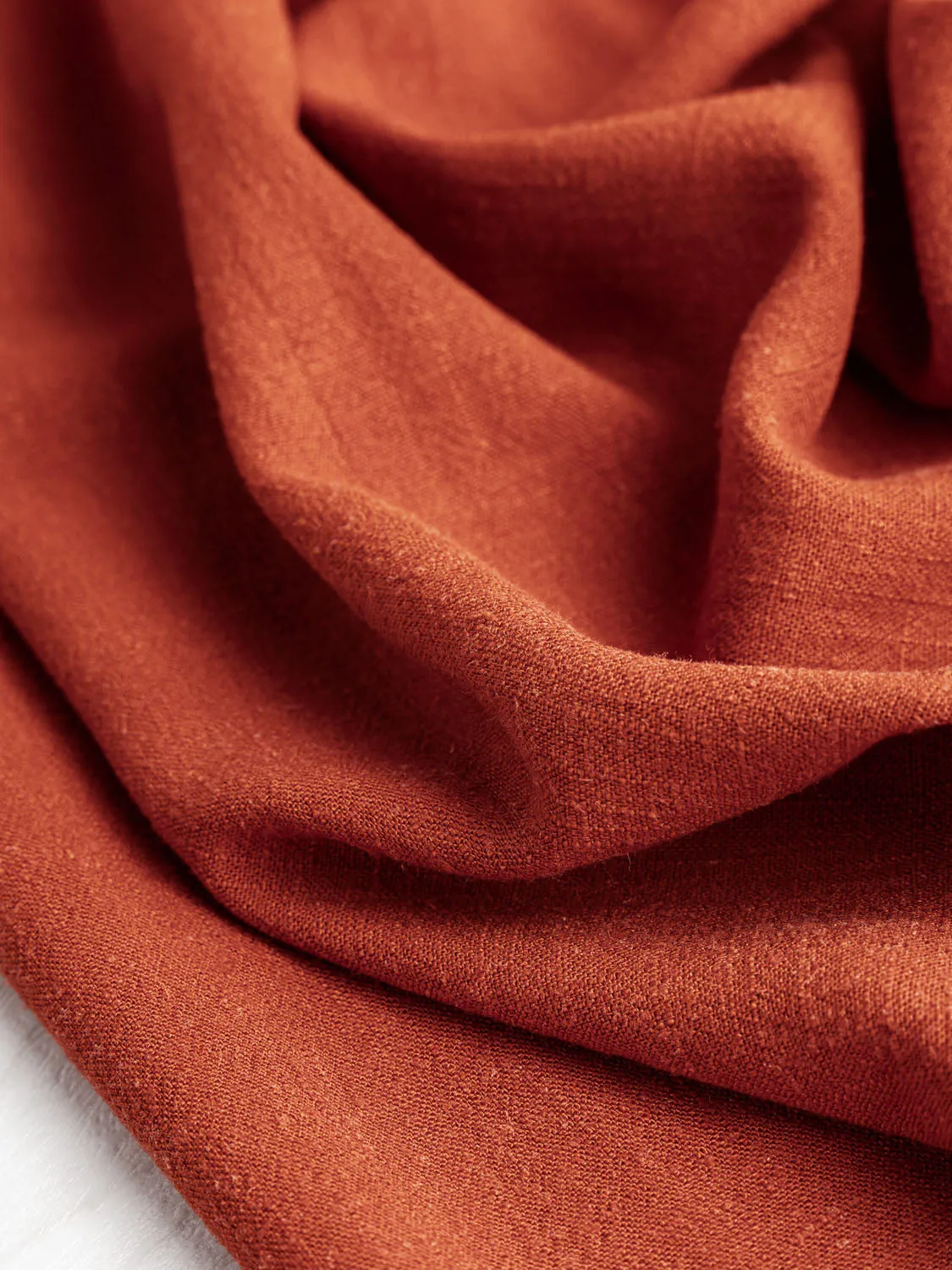 Textured Viscose Linen - Rust - Swatch