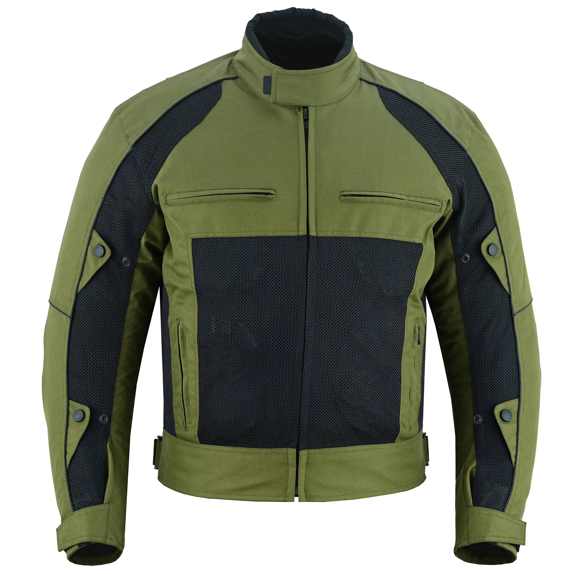 Warrior Gears® Air Mesh Motorbike Jackets for Men, Breathable Textile Motorbike Jacket with Removable Lining and CE Armours