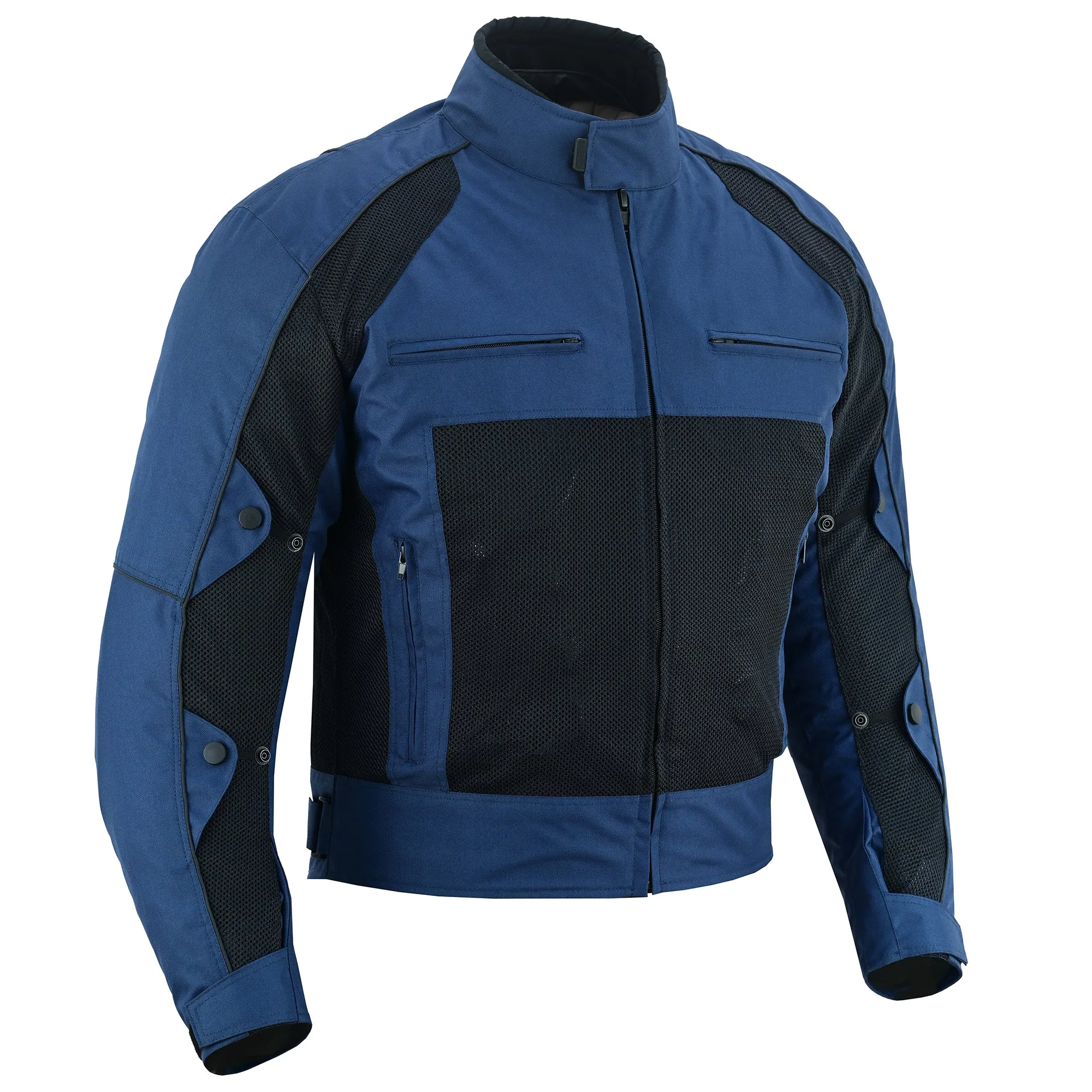 Warrior Gears® Air Mesh Motorbike Jackets for Men, Breathable Textile Motorbike Jacket with Removable Lining and CE Armours