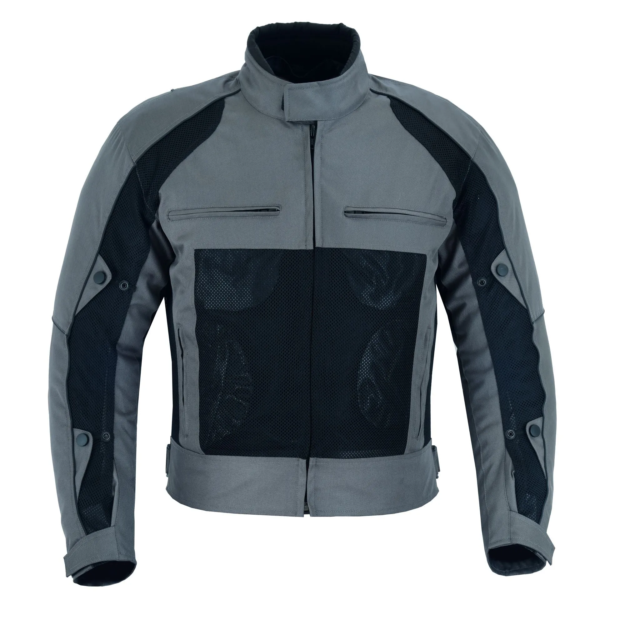 Warrior Gears® Air Mesh Motorbike Jackets for Men, Breathable Textile Motorbike Jacket with Removable Lining and CE Armours