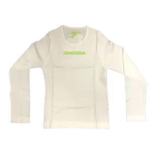 WHITE DIADORA  SEAMLESS LONG SLEEVE JUNIOR TOP