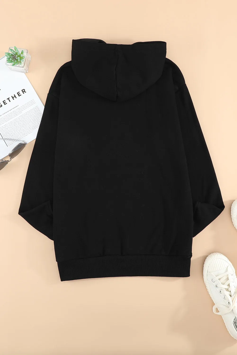 Women's Casual Hoodies Long Sleeve Solid Lightweight Loose Sweatshirt with Pocket