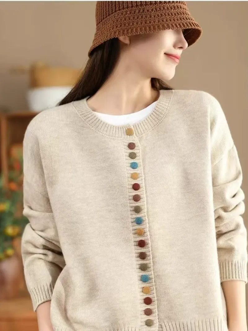 Women's Winter Vintage Charm Button-Up Knitted Cardigans